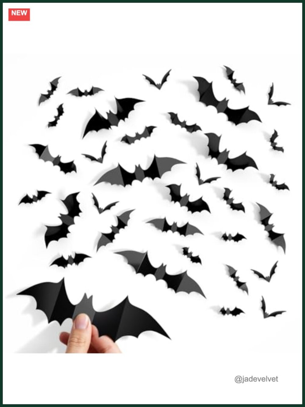 140 Pcs Halloween Bats Wall Decor Stickers PVC 3D Removable